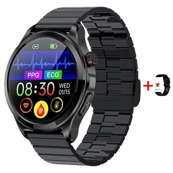 Montre connectée ronde homme I ALPHAX™