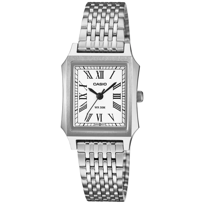 Casio Timeless 23.5mm White Dial Steel Ladies Quartz Watch LTP-B190D-7BVER
