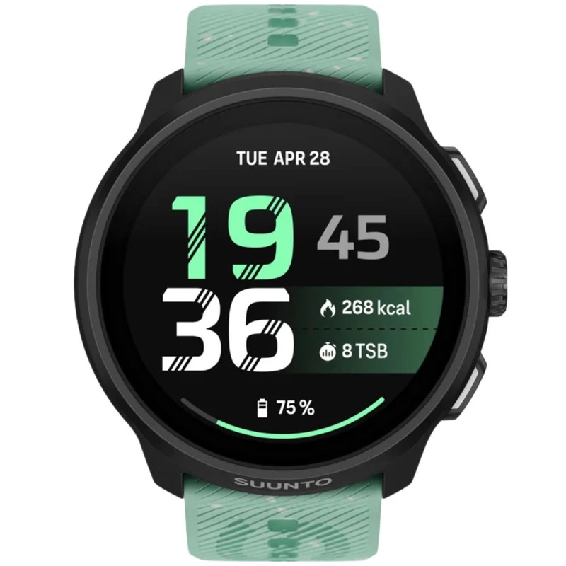 Suunto Run 2 46.5mm 4GB AMOLED Digital Aloe Green Silicone Smart Fitness Watch SS051725000