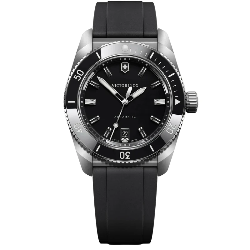 Victorinox Maverick 39mm Black Dial Rubber Mens Automatic Watch 242104