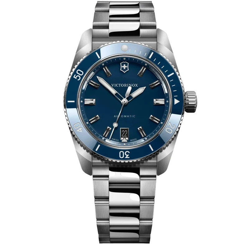 Victorinox Maverick 39mm Blue Dial Steel Mens Automatic Watch 242106