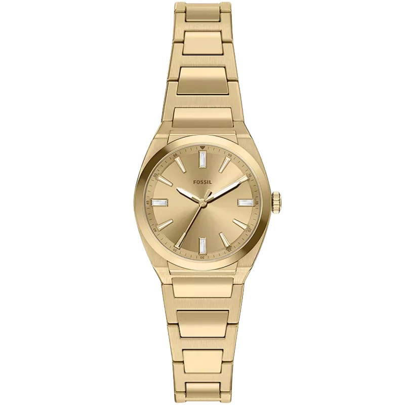 Fossil Everett 27mm Gold Dial Steel Ladies Quartz Watch ES5492