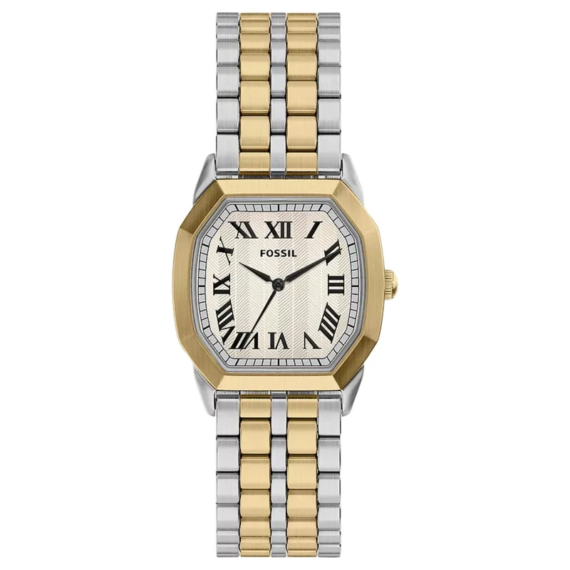 Fossil Harlow 33mm Cream Dial Steel Mens Quartz Watch FS6212