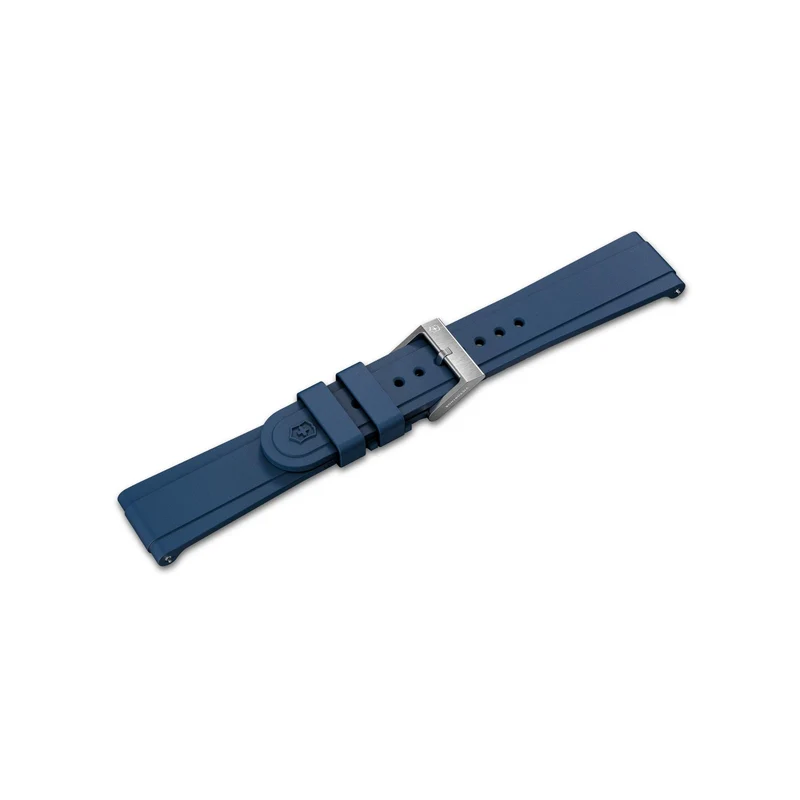 Victorinox Premium 21mm Rubber Blue Watch Strap D7 V.60108