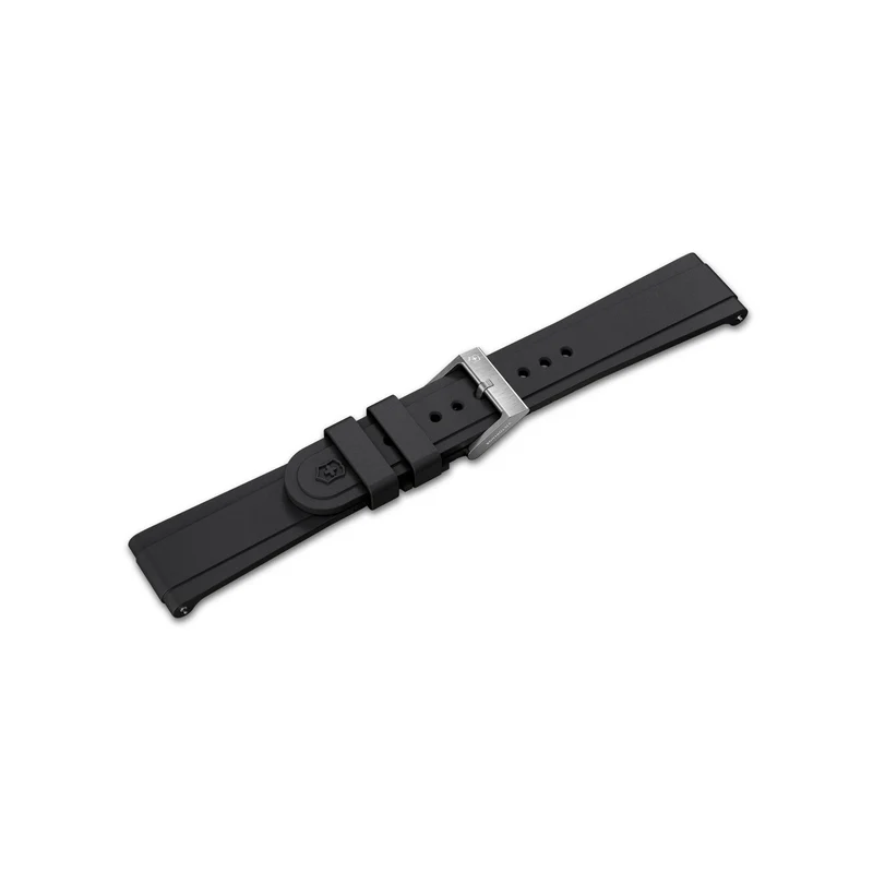 Victorinox Premium 21mm Rubber Black Watch Strap D7 V.60107