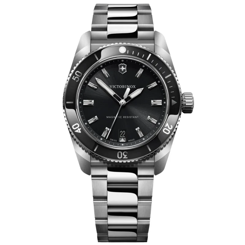 Victorinox Maverick 39mm Black Dial Steel Mens Quartz Watch 242097