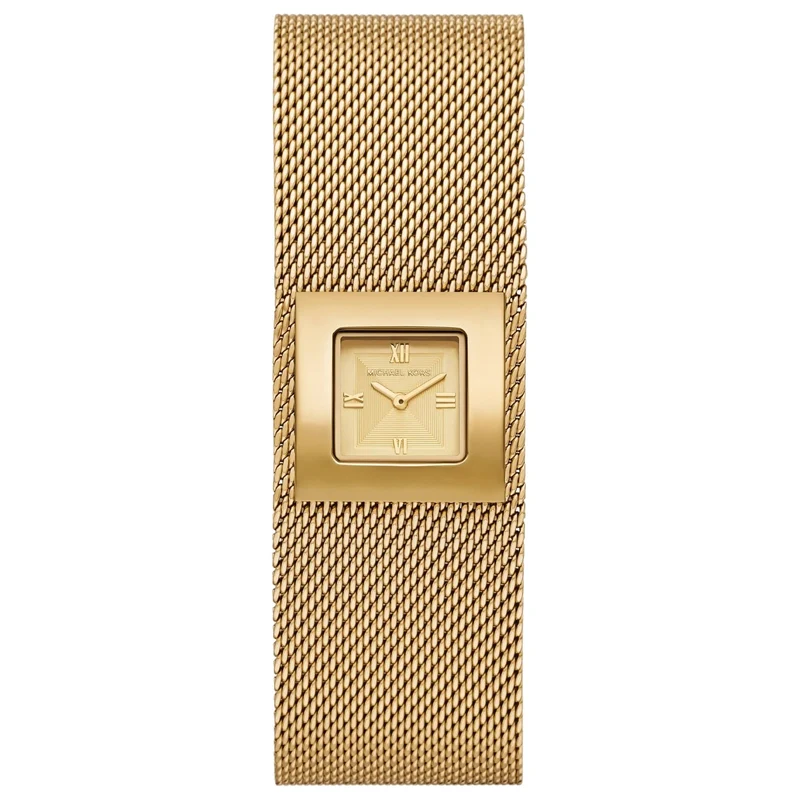 Michael Kors Darrington 22mm Gold Dial Steel Ladies Quartz Watch MK7626