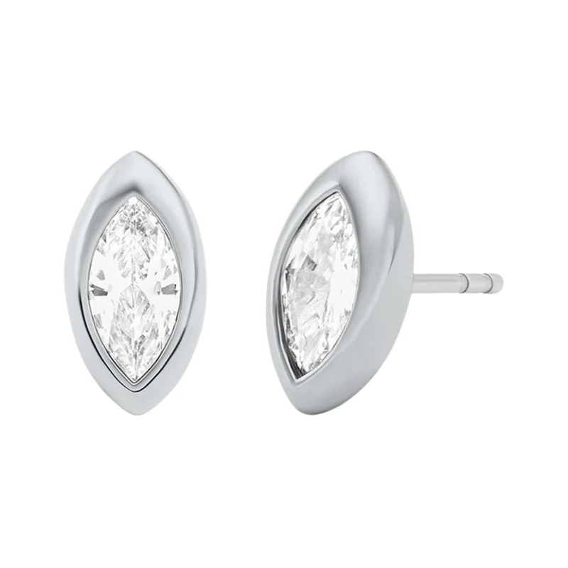Michael Kors Brilliance Silver Marquise Cubic Zirconia Ladies Stud Earrings MKJ8677040