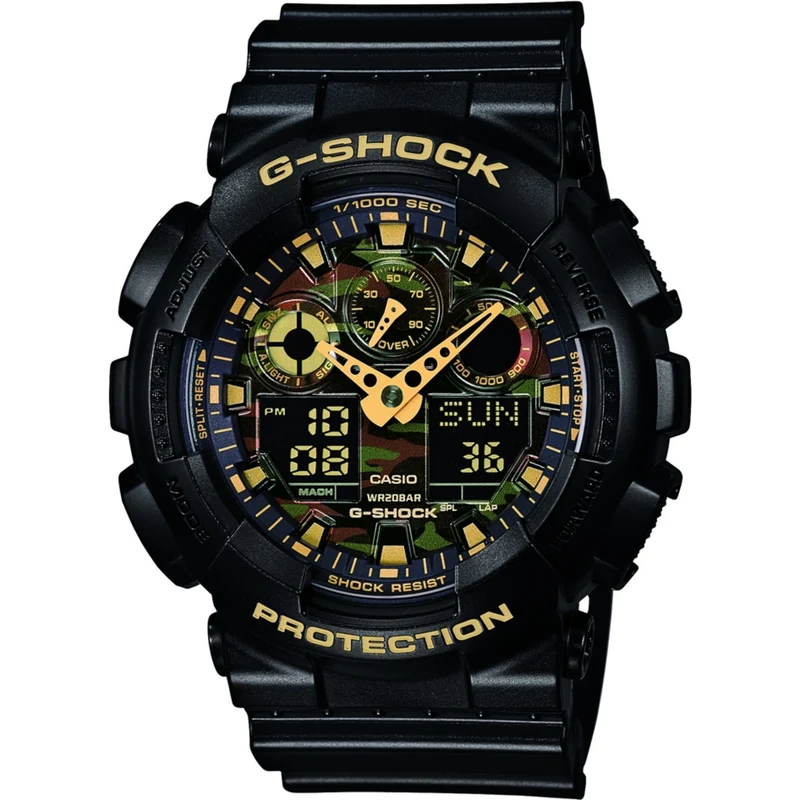 Casio G-Shock GA-100 Series 51mm Analogue-Digital Resin Mens Quartz Watch GA-100CF-1A9ER