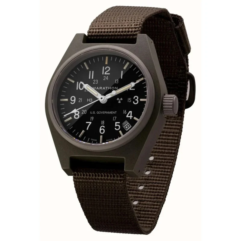 Marathon Sage Green General Purpose with Date (GPQ-D) Quartz Black Dial Men's Watch WW194015SG-0003