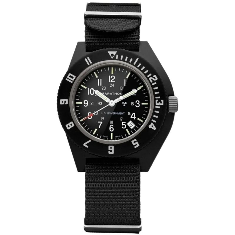 Marathon Navigator U.S. Government 41mm Black Dial Nylon Mens Quartz Watch WW194013BK-0001