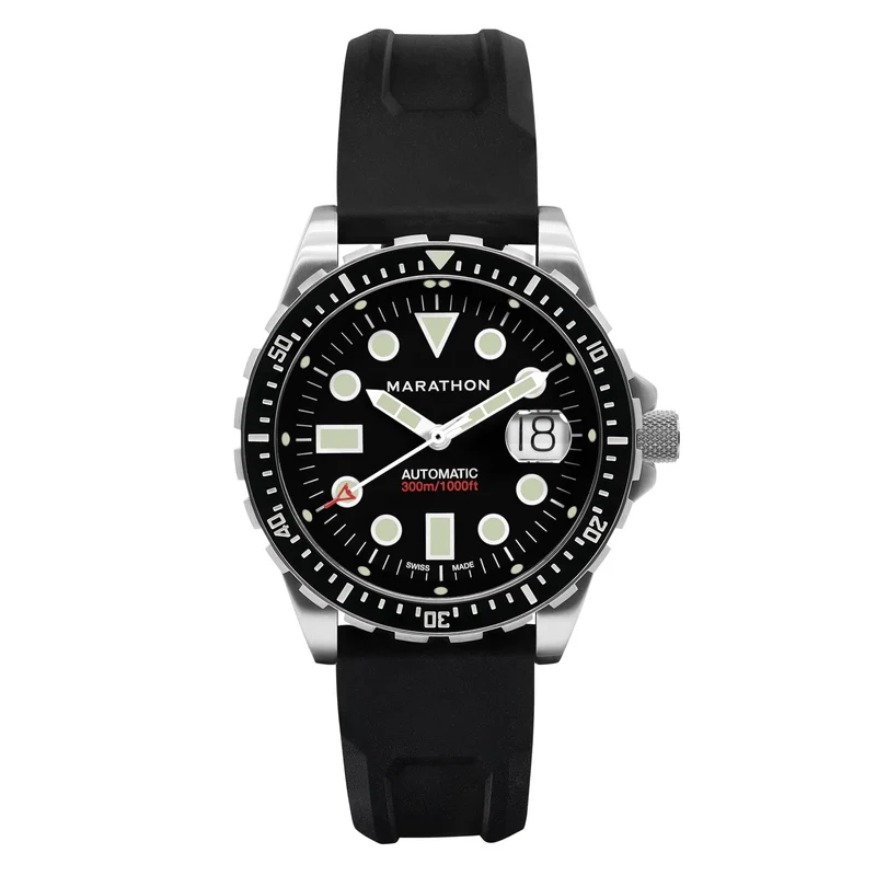 Marathon OSAR-D Original 46mm Black Dial 3-Piece Rubber Mens Automatic Watch WW194037SS-2030