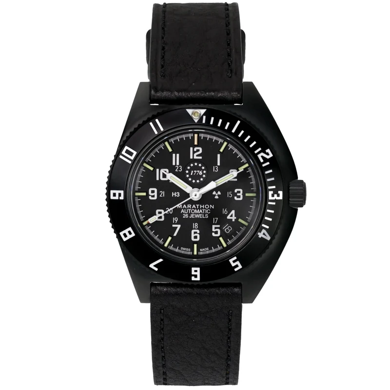 Marathon Navigator SSNAV-D 41mm Limited Edition Black Dial Leather Mens Automatic Watch WW194030AN-US250
