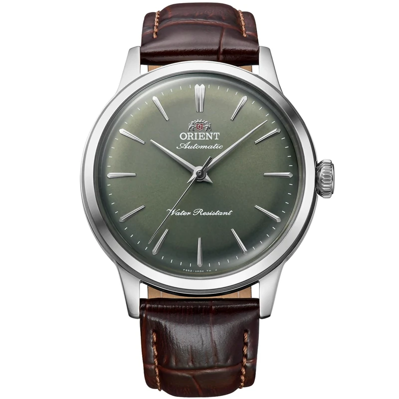 Orient Bambino 'No-Date' 36mm Green Dial Leather Automatic Watch RA-BB0102E30B