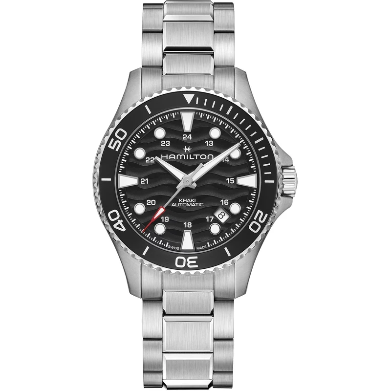 Hamilton Khaki Navy Scuba 40mm Black Dial Steel Mens Automatic Watch H82415130