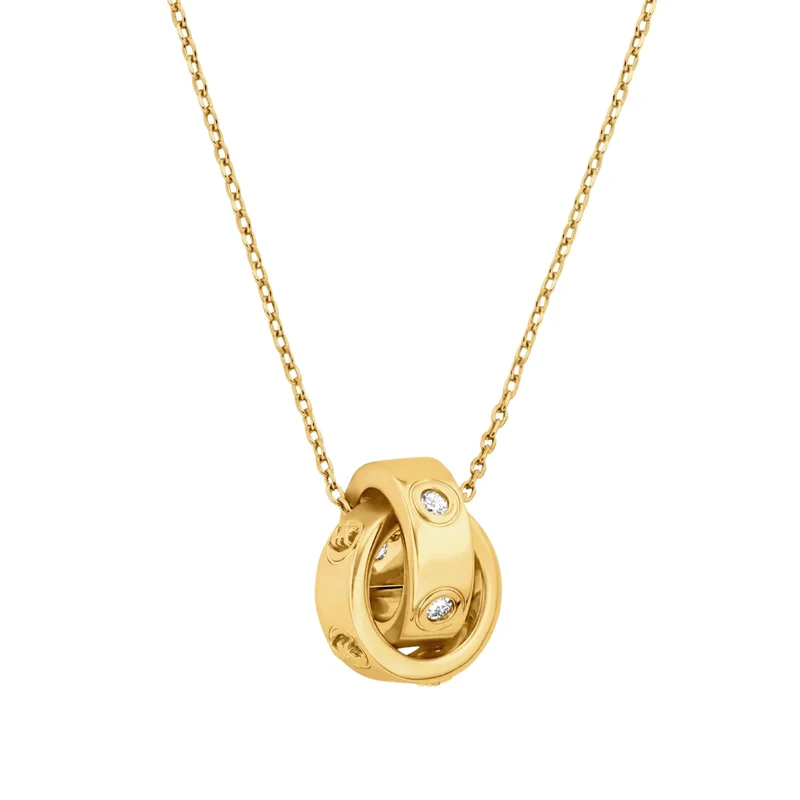 Michael Kors MK Gold Logo Cubic Zirconia Ladies Necklace MKJ8654710