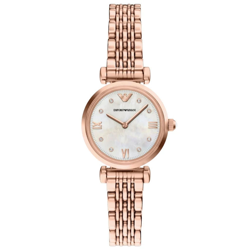 Emporio Armani Gianni 28mm Mother of Pearl Dial Steel Ladies Quartz Watch AR11805