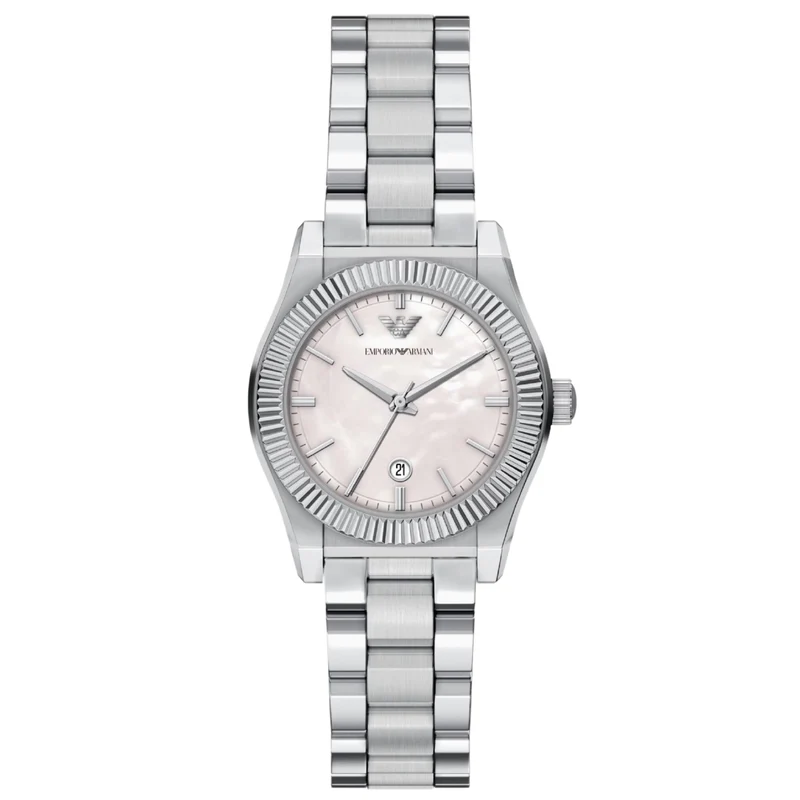 Emporio Armani Federica 32mm Mother of Pearl Dial Steel Ladies Quartz Watch AR11802
