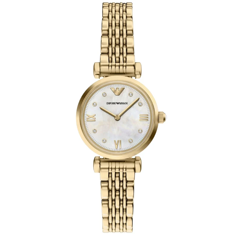 Emporio Armani Gianni 28mm Mother of Pearl Dial Steel Ladies Quartz Watch AR11806