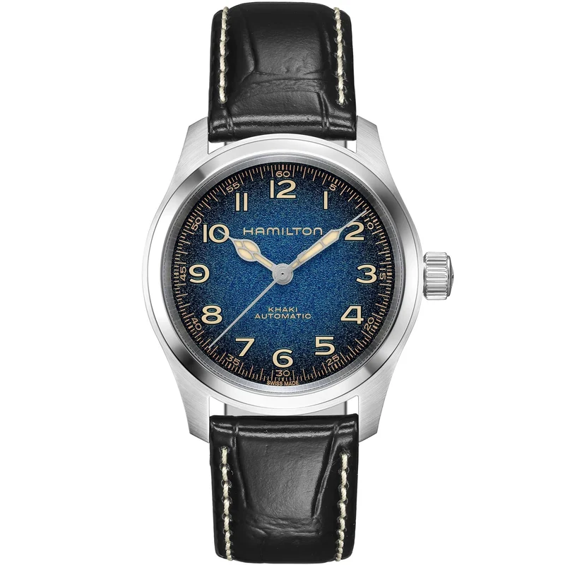 Hamilton Khaki Field Murph 38mm Blue Dial Leather Mens Automatic Watch H70405740
