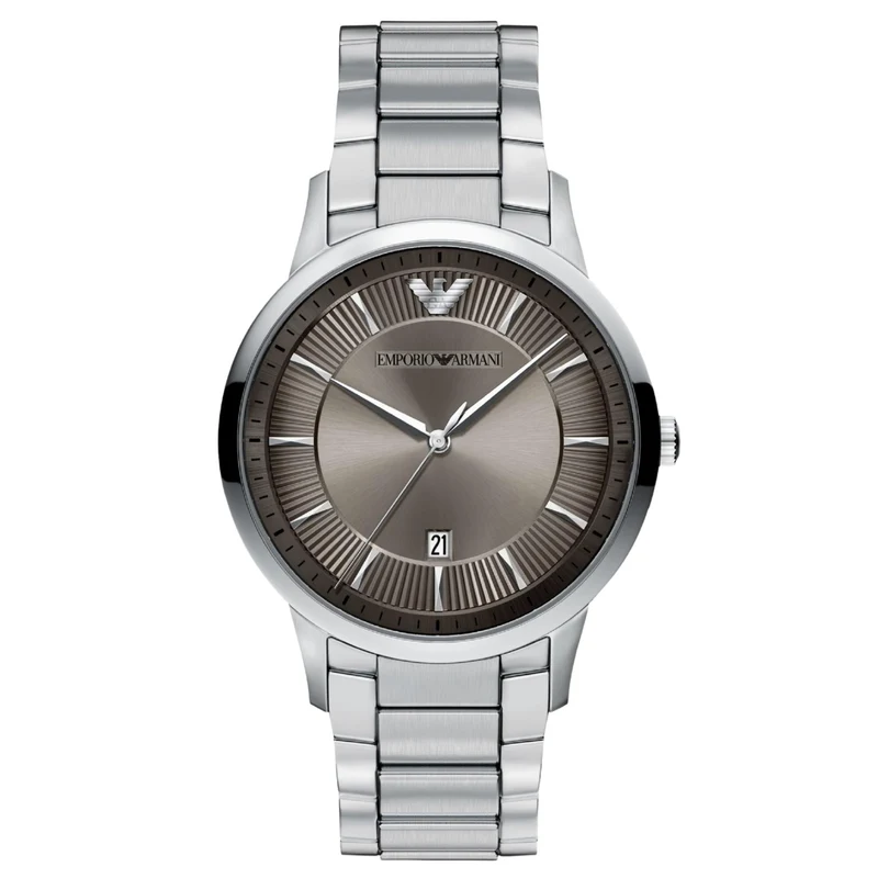 Emporio Armani Archetipo 43mm Grey Dial Steel Mens Quartz Watch AR11825