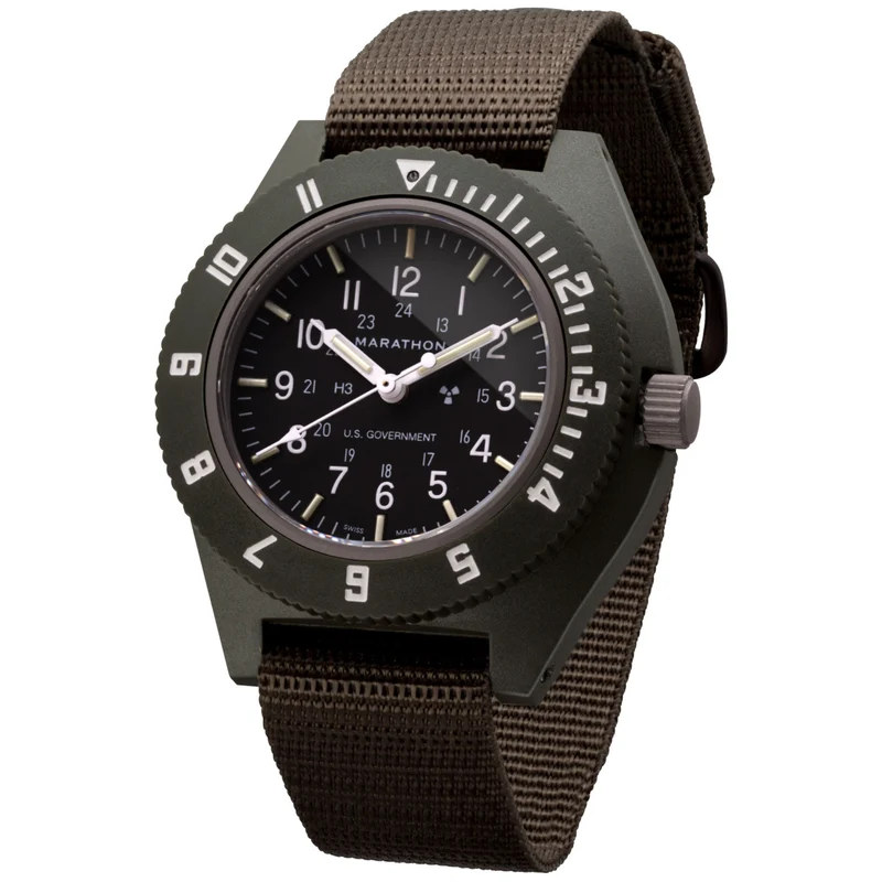 Marathon Navigator U.S. Government 41mm Black Dial Nylon Mens Quartz Watch WW194001SG-0002