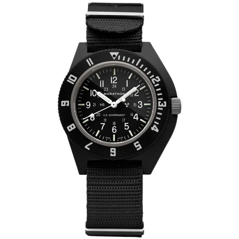 Marathon Navigator U.S. Government 41mm Black Dial Nylon Mens Quartz Watch WW194001BK-0001