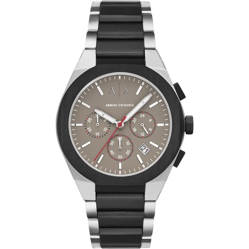 Armani Exchange Sync 42mm Chronograph Brown Dial Steel Mens Quartz Watch AX4199