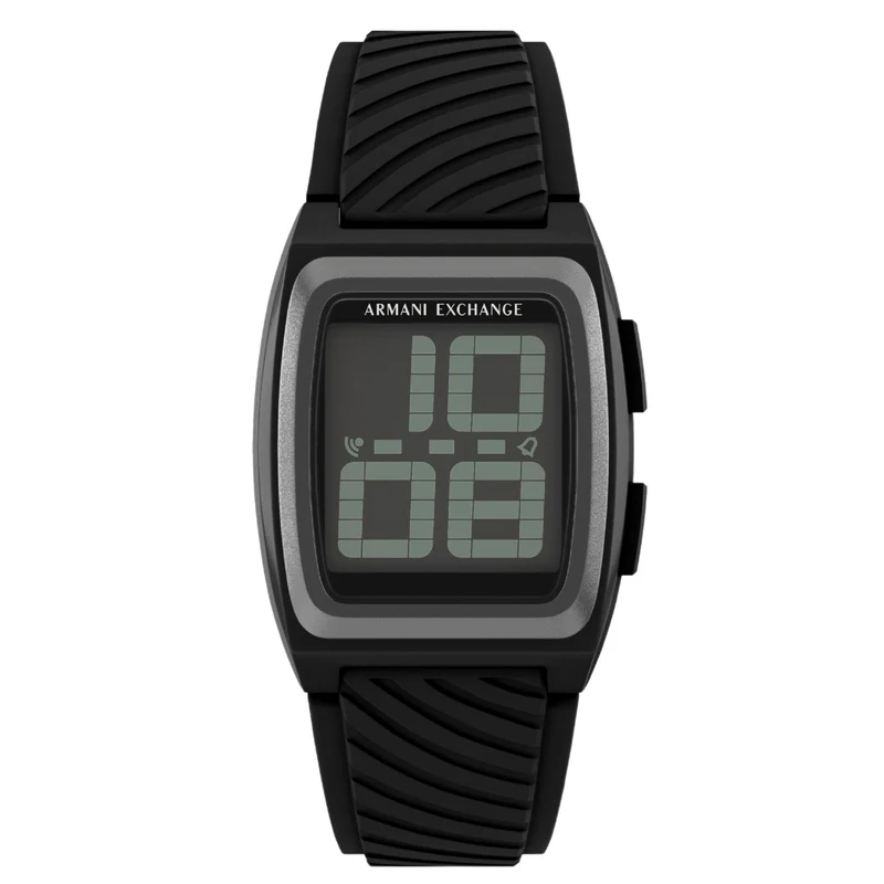 Armani Exchange Kelvin 42mm Digital Silicone Mens Quartz Watch AX2971