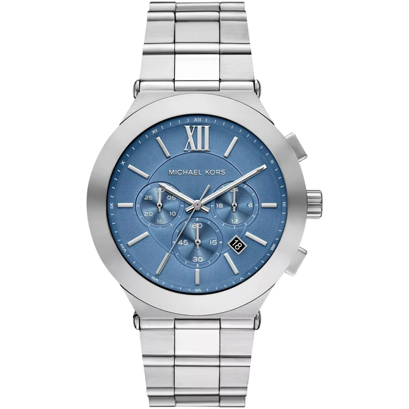 Michael Kors Billie 44mm Chronograph Blue Dial Steel Mens Quartz Watch MK9222