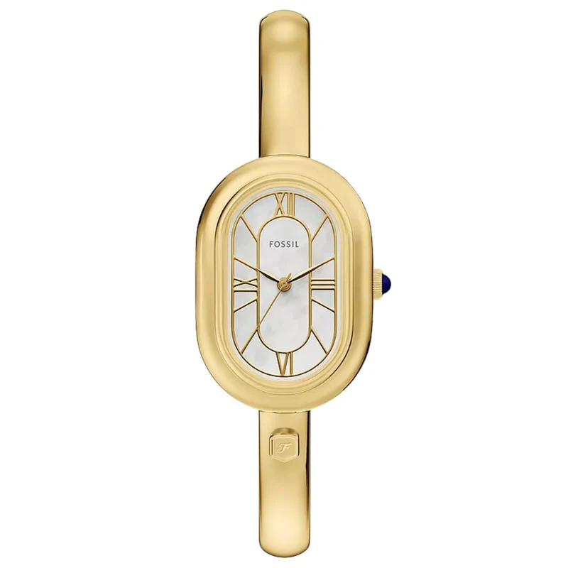 Fossil Sloan 25mm Mother of Pear Dial Steel Ladies Quartz Bangle Watch ES5444