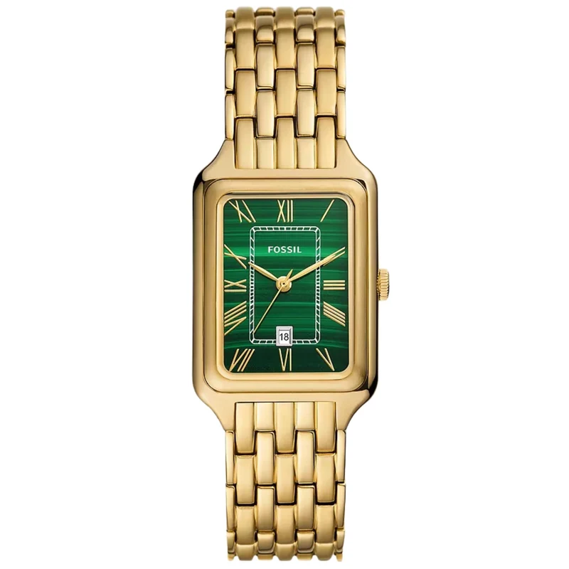 Fossil Raquel 26mm Green Dial Steel Ladies Quartz Watch ES5341