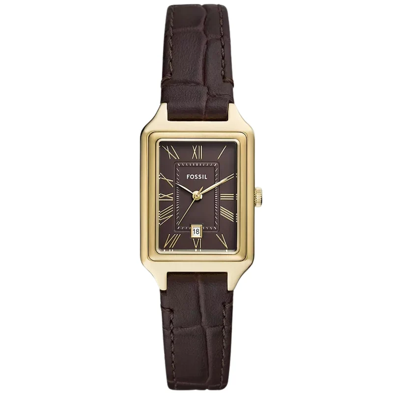 Fossil Raquel 23mm Brown Dial Leather Ladies Quartz Watch ES5367