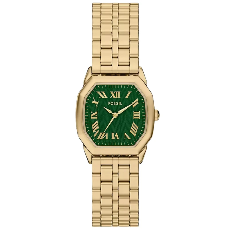 Fossil Harlow 27mm Green Dial Steel Ladies Quartz Watch ES5451