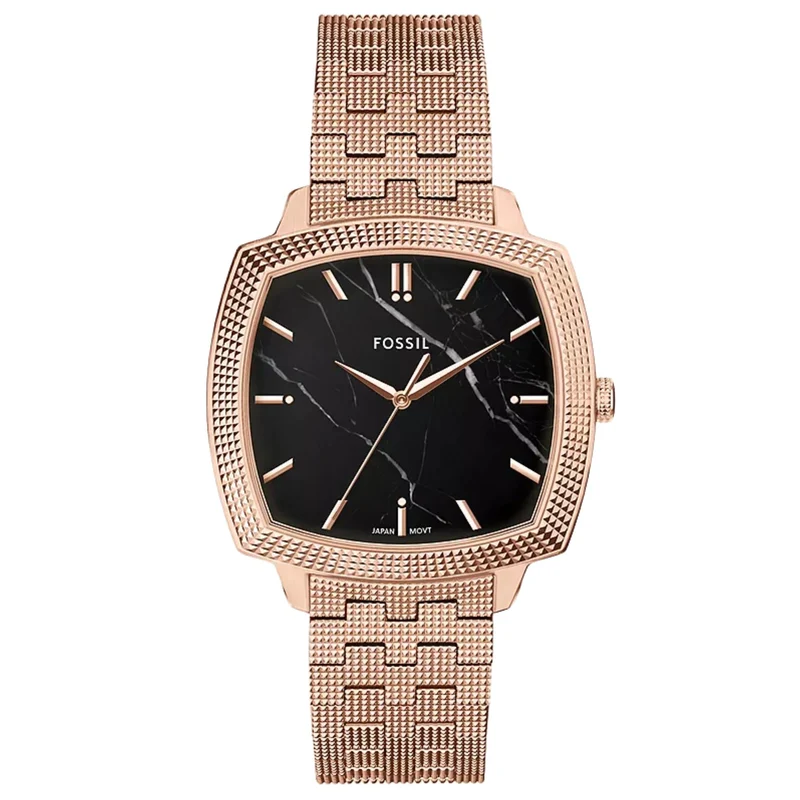 Fossil Machine x Nick Jonas 37mm Black Dial Steel Quartz Watch LE1226
