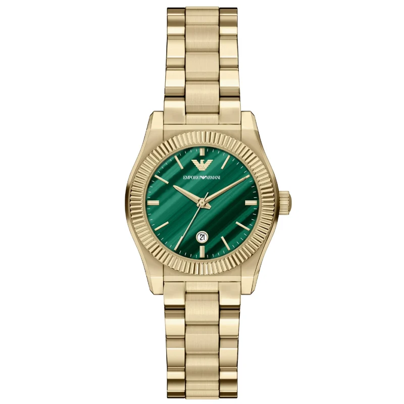 Emporio Armani Federica 32mm Green Dial Steel Ladies Quartz Watch AR11761