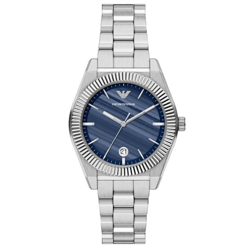 Emporio Armani Federico 37mm Blue Dial Steel Mens Quartz Watch AR11758