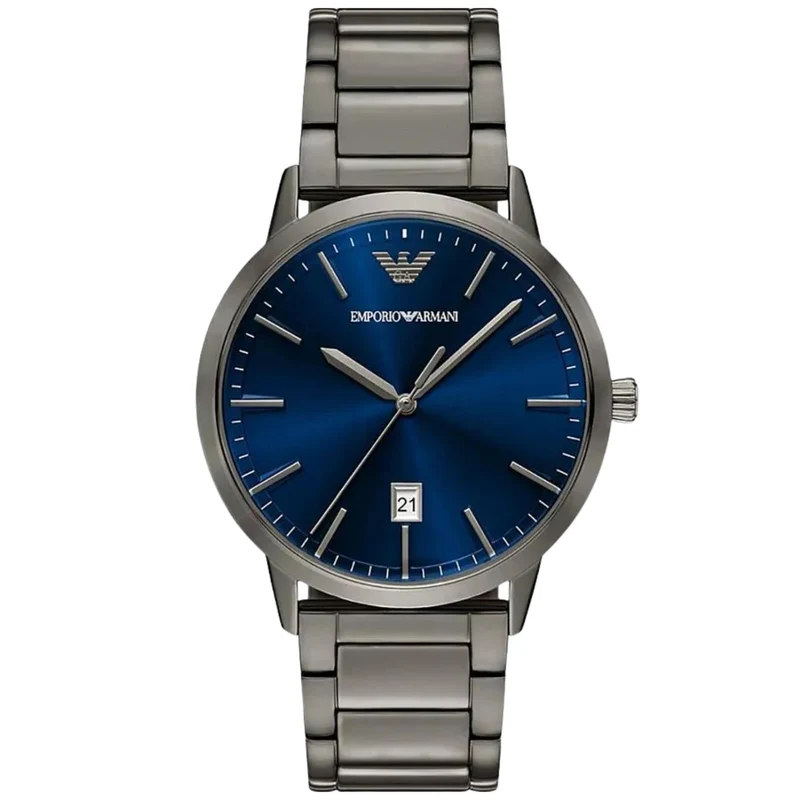 Emporio Armani Ruggero 43mm Blue Dial Steel Mens Quartz Watch AR11731
