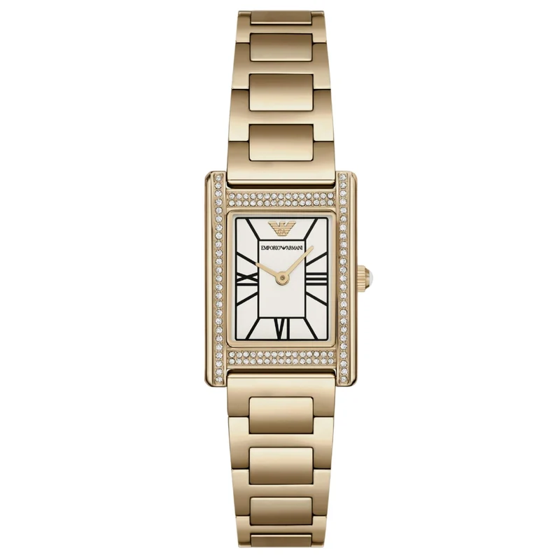 Emporio Armani Genni 32mm White Dial Steel Ladies Quartz Watch AR11659
