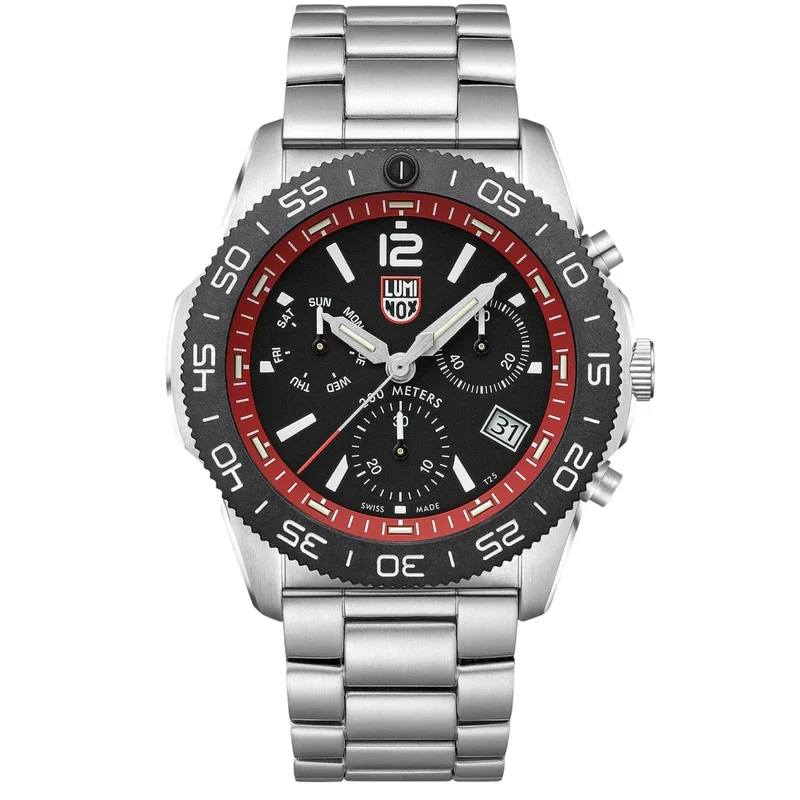 Luminox Pacific Diver Sea 44mm Chronograph Black Dial Steel Mens Quartz Watch XS.3155.M