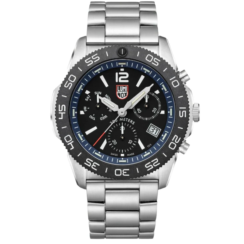 Luminox Pacific Diver 44mm Chronograph Black Dial Steel Mens Quartz Watch XS.3143.M