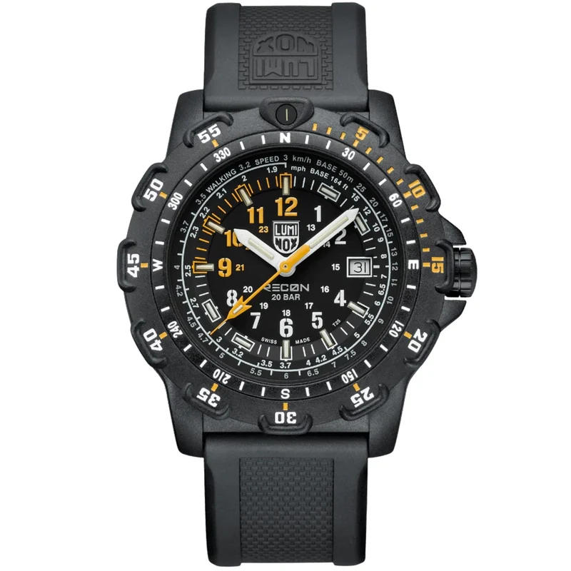 Luminox RECON Point Man 45mm Black Dial Rubber and NATO Mens Quartz Watch XL.8825.H.SET.1