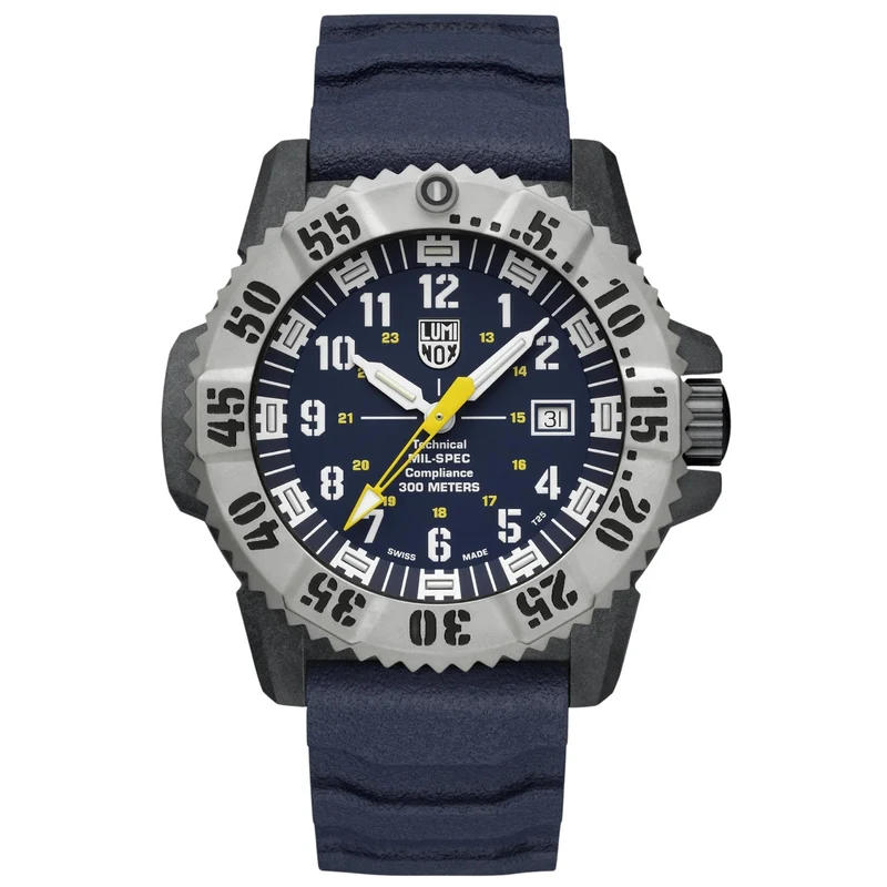 Luminox MIL-SPEC Inspired 46mm Titanium Blue Dial Rubber Mens Quartz Watch XL.3355.2