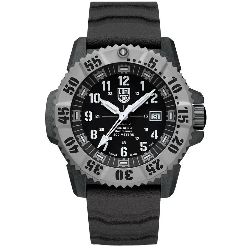 Luminox MIL-SPEC Inspired 46mm Titanium Black Dial Rubber Mens Quartz Watch XL.3351.2