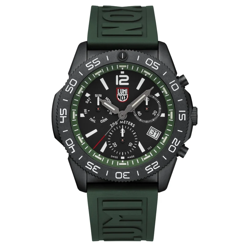 Luminox Pacific Diver 44mm Chronograph Black Dial Rubber Mens Quartz Watch XS.3147