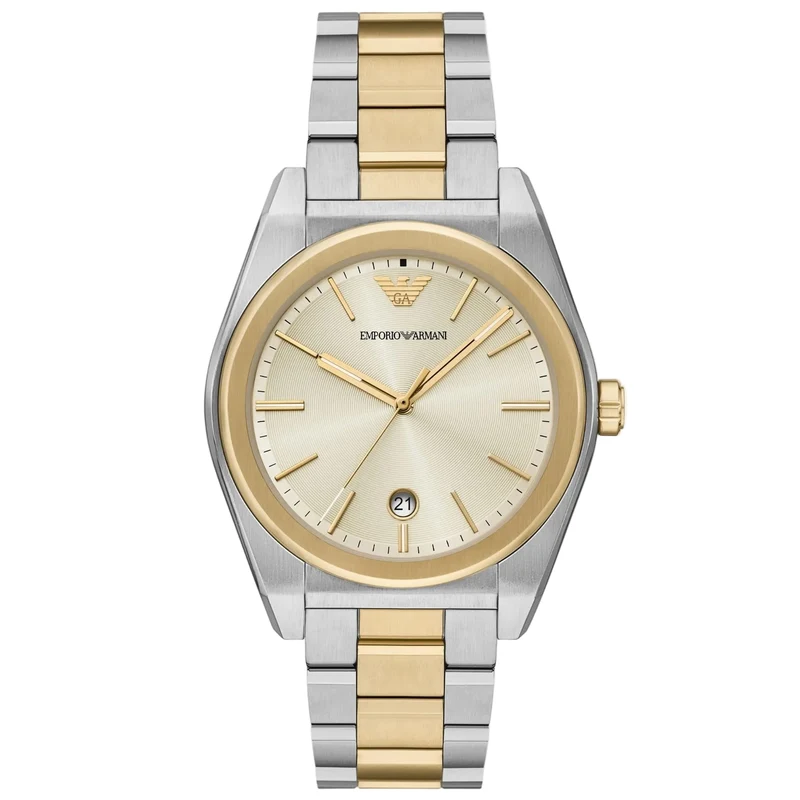 Emporio Armani Federico 41mm Cream Dial Steel Mens Quartz Watch AR11716