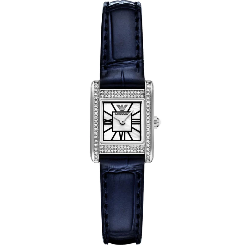 Emporio Armani Genni 26mm Mother of Pearl Dial Leather Ladies Quartz Watch AR11718