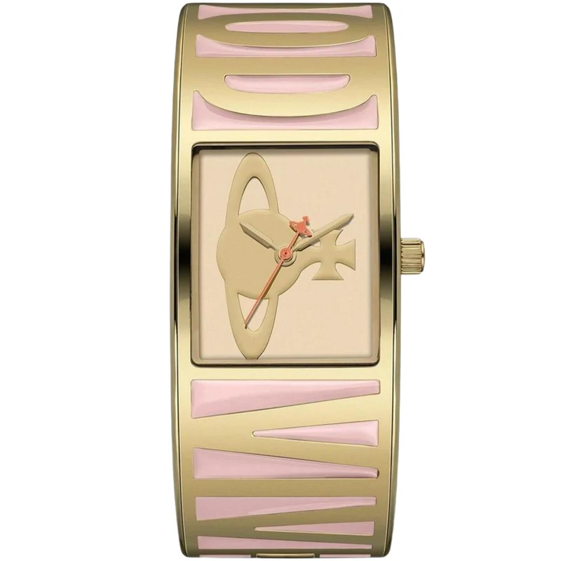 Vivienne Westwood Belvoir 25mm Gold Tone Dial Steel Ladies Quartz Watch VV325LPKGD