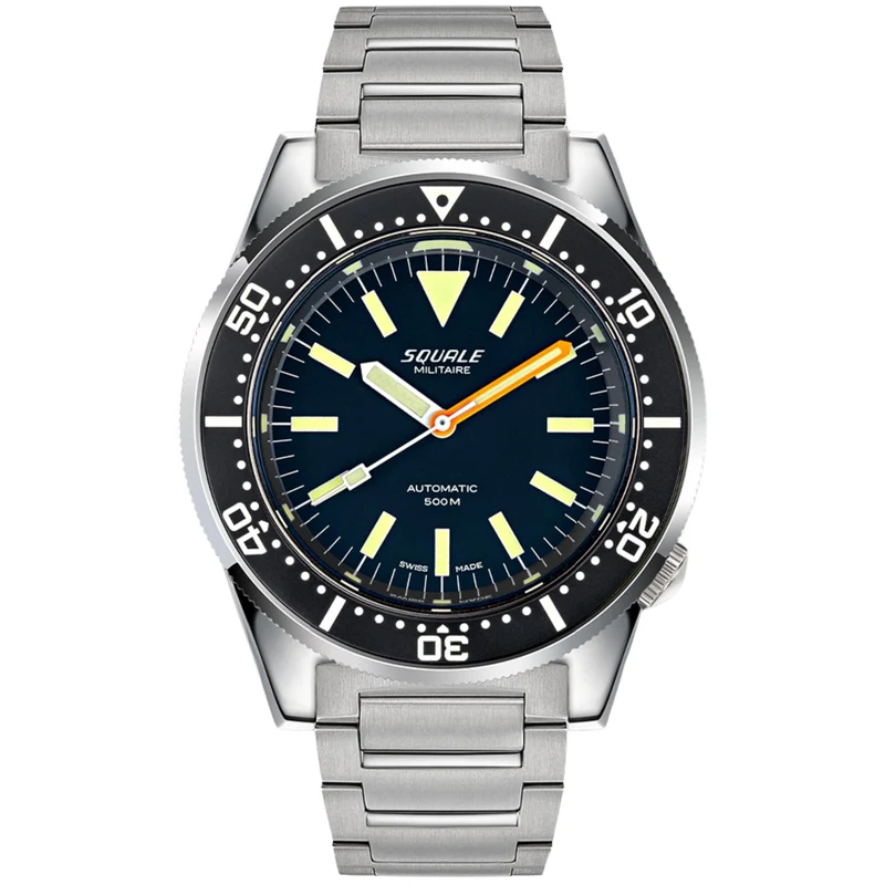 Squale 1521 Militaire 42mm Black Dial Steel Mens Automatic Watch 1521MIL.SQ20B