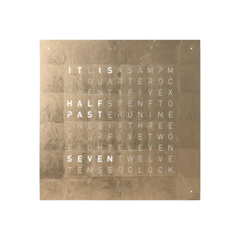 QLOCKTWO Earth 45 Universe Edition Moon Gold English Wall Table Clock QT4ENMG-UK